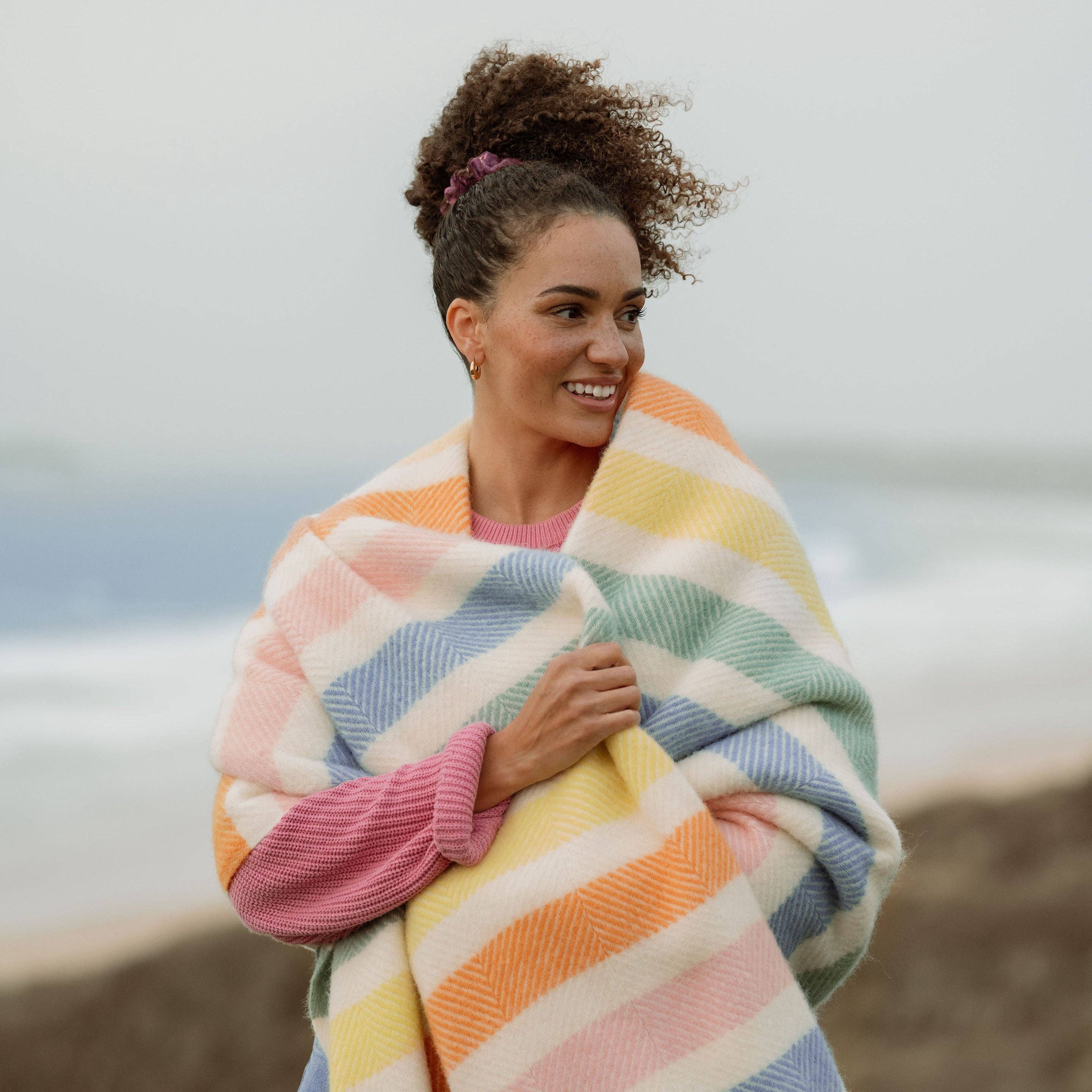 Atlantic Blankets - Vente Plaids - Couverture en laine Candy Stripe1