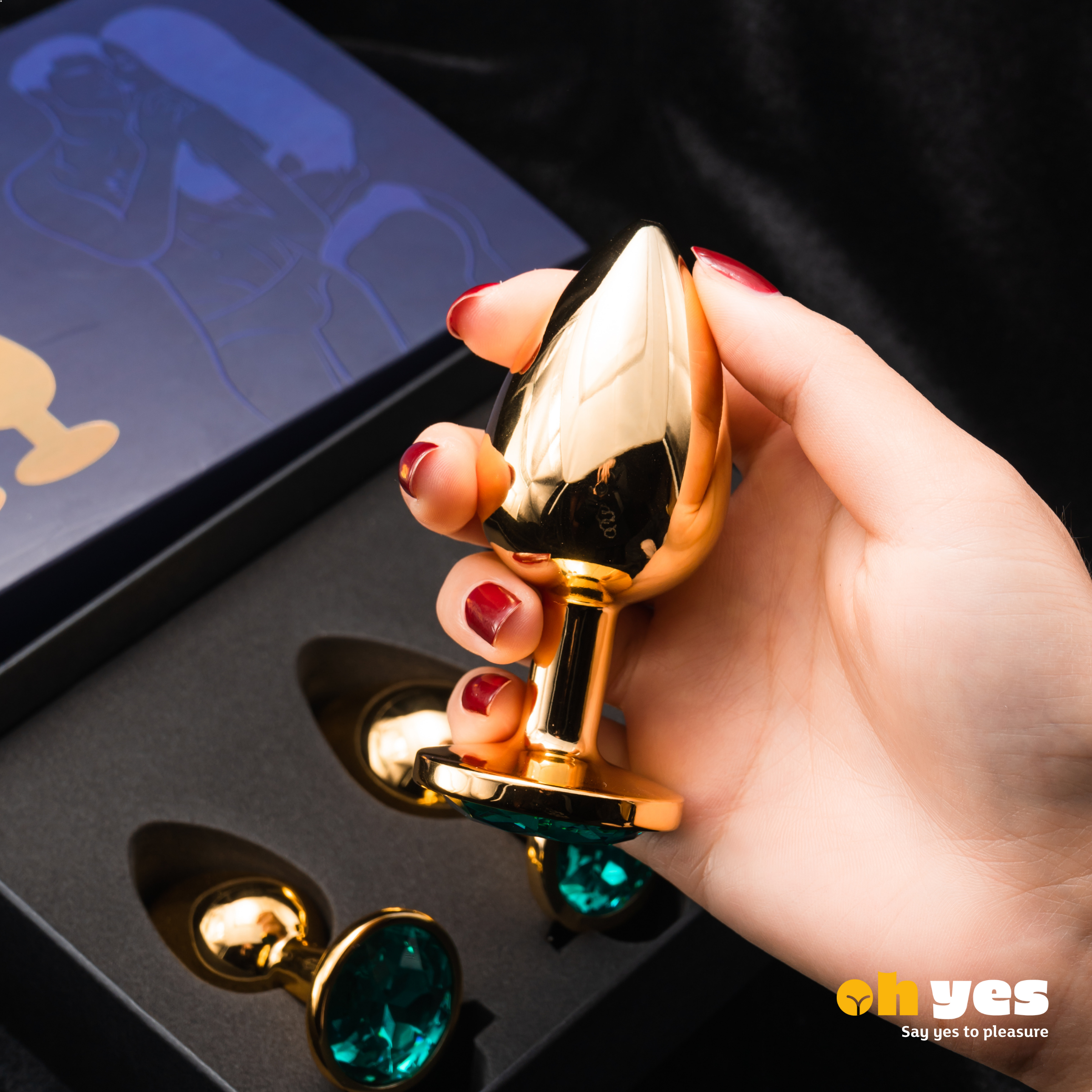 ohyes - Vente Sex toys - Ensemble de plug anal en métal doré16