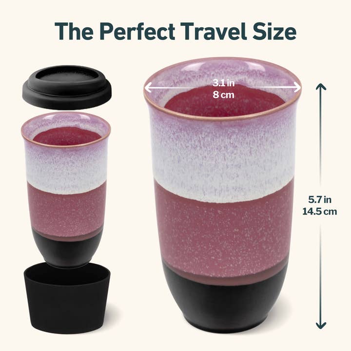 Nova Ceramics Travel Mugs - Wholesale Insulated Mug/Tumbler - Eclipse 16oz Ceramic Travel Mug – Reusable with Lid3
