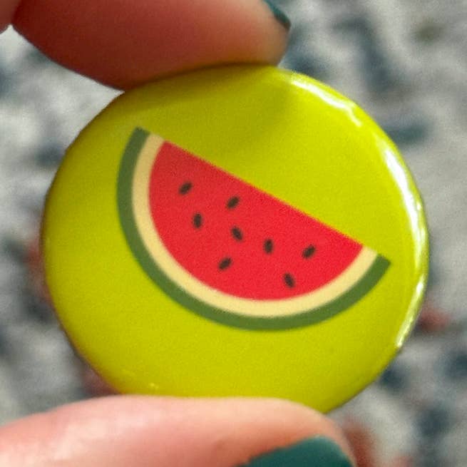 Palestine Watermelon Pinback Button for wholesale by Stone Donut Design, LLC