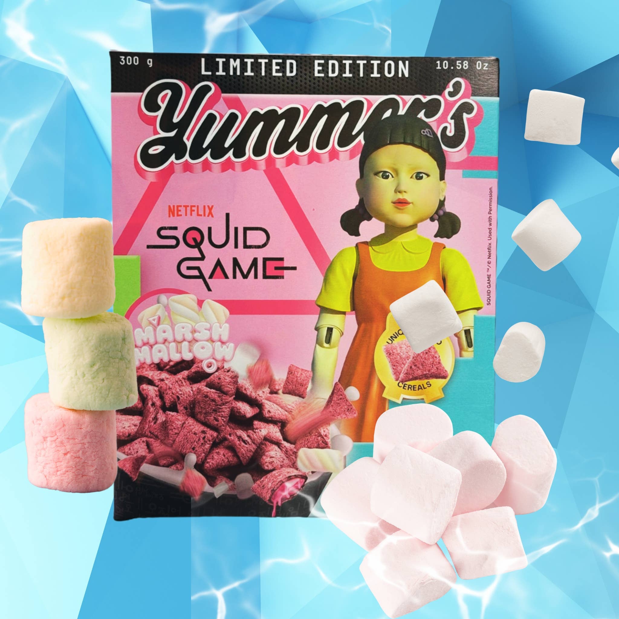 utoppa GmbH - Wholesale Puffed Snack - Yummers Squid Game Marshmallow Cereal 300 G1