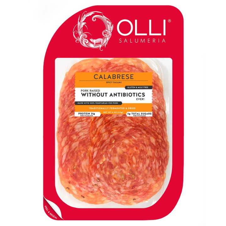 Olli Calabrese Pre Sliced Salami for wholesale by Olli Salumeria Americana