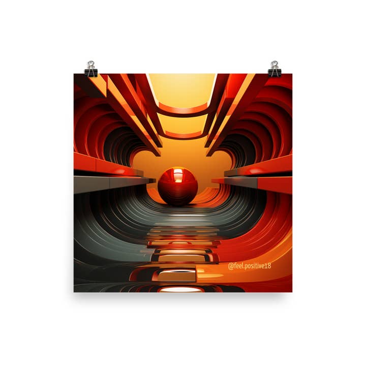 Art abstrait rouge pour la vente par Feel.positive18