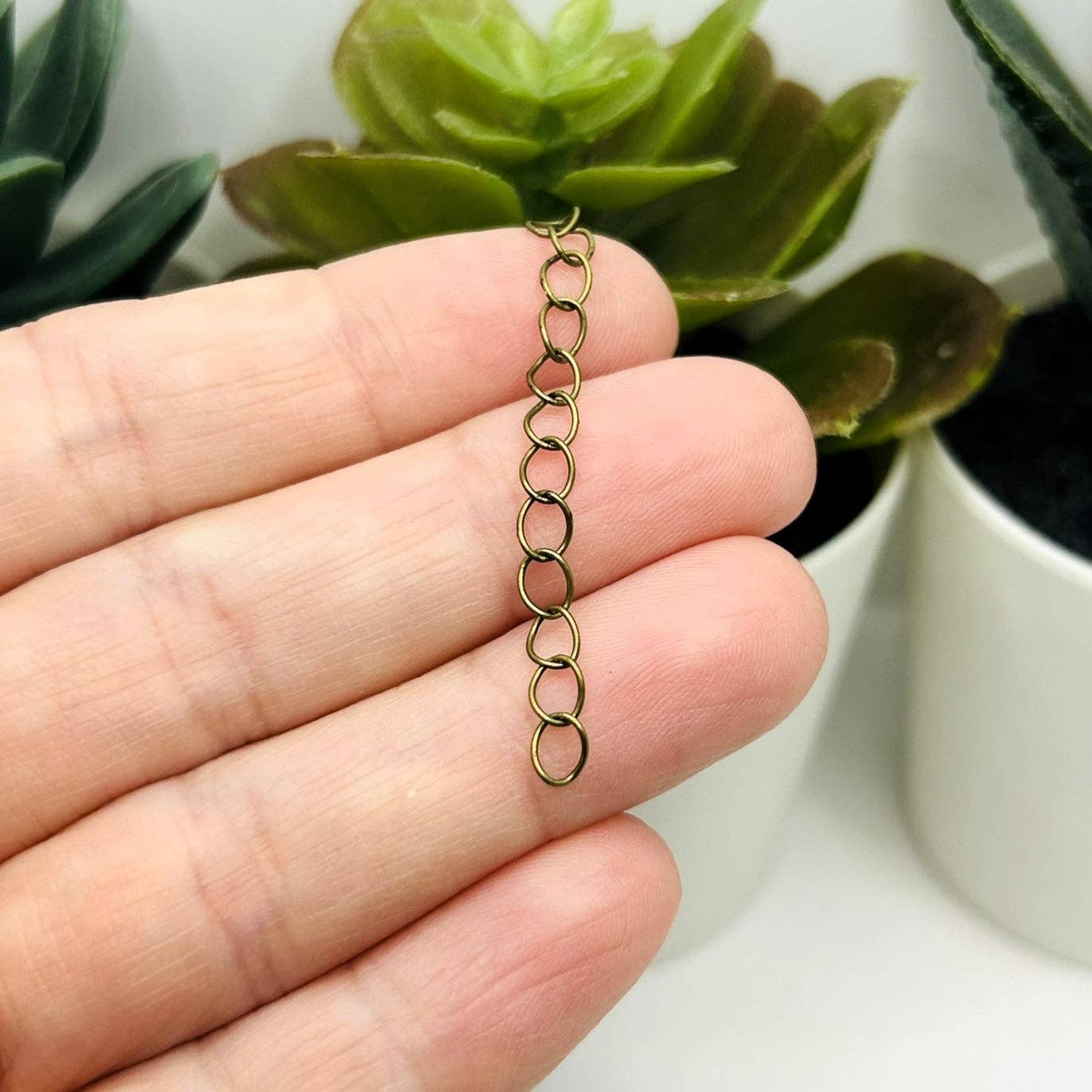 Guerrilla Charm - Wholesale Link & Chain Necklace - Bronze Iron Necklace Extenders, 5cm2