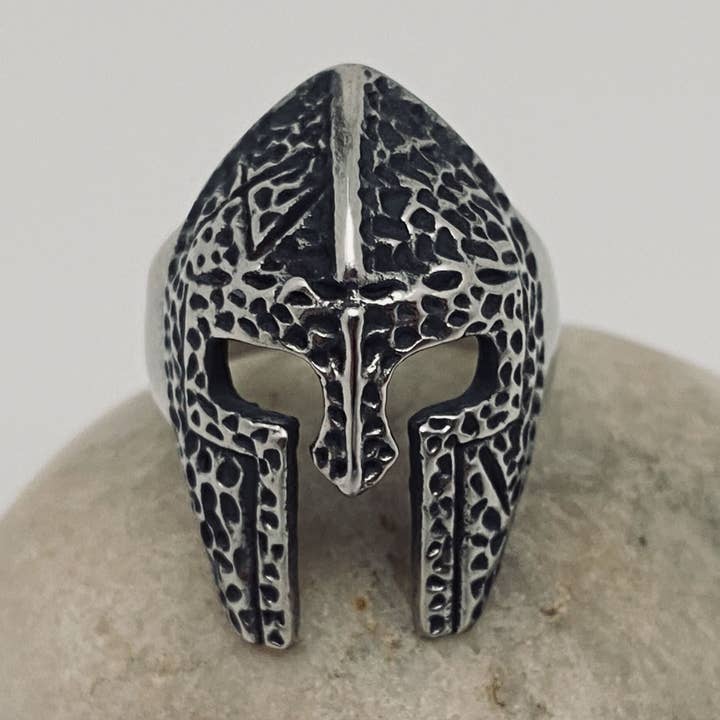 Personality Titanium Steel Spartan Mask Ring - MJ/MR for wholesale by Mio Queena