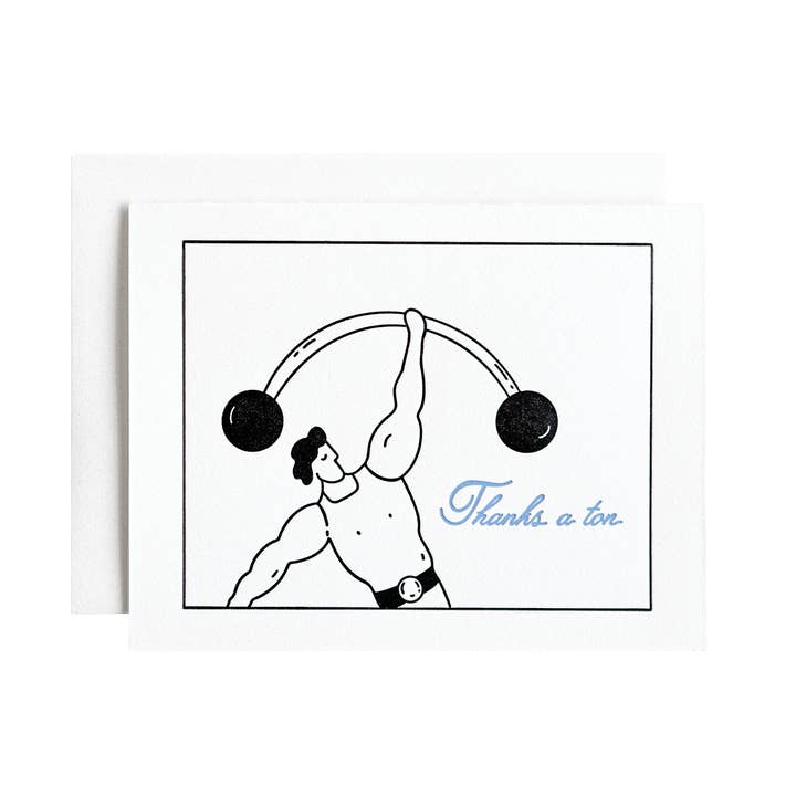 Thanks A Ton Greeting Card for wholesale by Ink Paper Crafts