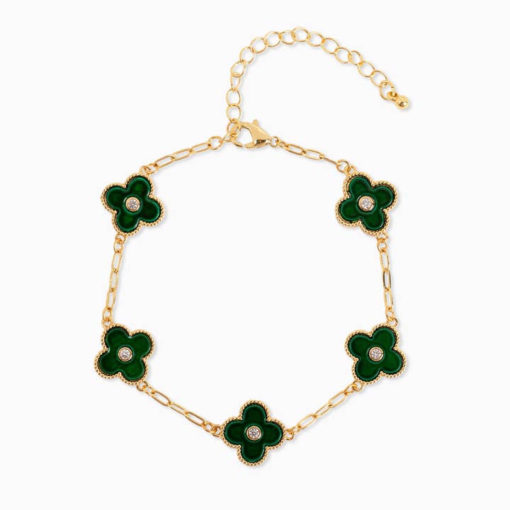 Sessori - Vente Bracelets à breloques/pendentifs - Bracelet Clover Station en CZ CZ MOP