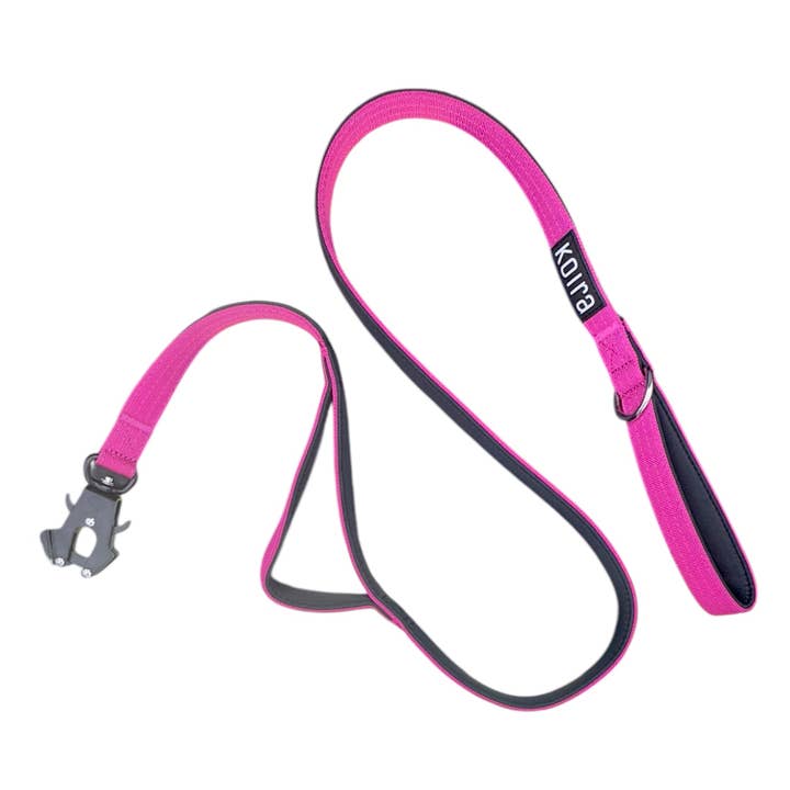 Pink Dual-Handle 5 ft Dog Leash for wholesale by Koira