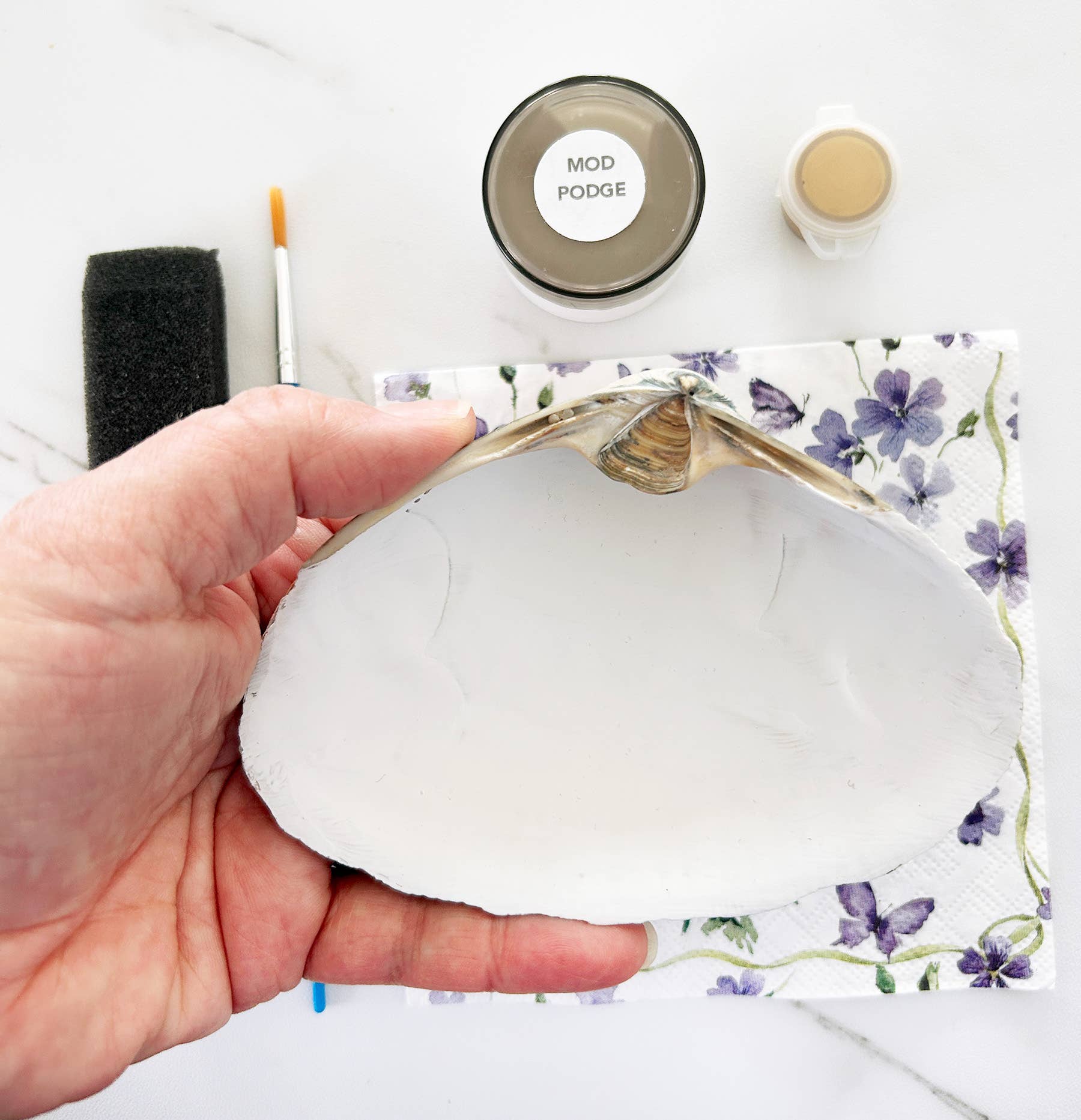 Adori Designs - Wholesale DIY Craft Kit - DIY Clam Shell Spring Design Mini Decoupage Kit 1