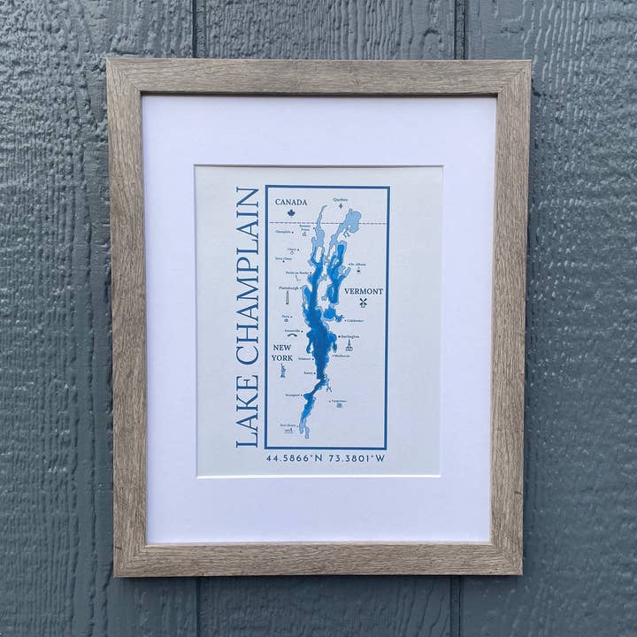 Just Wandering Co. - Wholesale Art Print - Lake Champlain Print Wall Hanging | Plattsburgh, New York | Burlington, Vermont | North Country Gift, Present | Custom Lake | Upstate NY |0