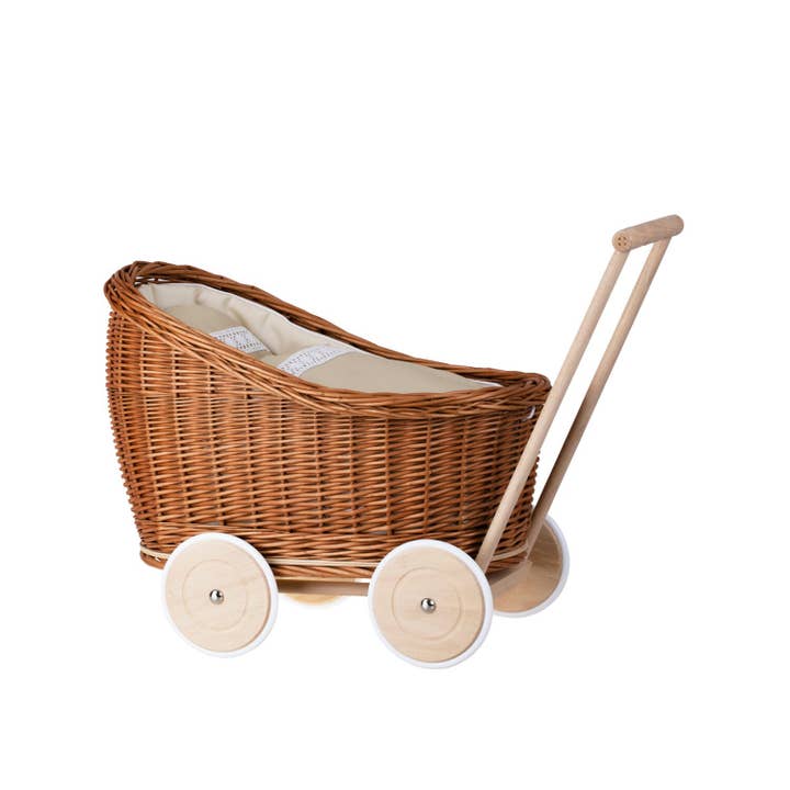 The Wicker Stories – wholesale Doll pram – Kids – Wicker Baby Carriage, Wicker Doll Stroller