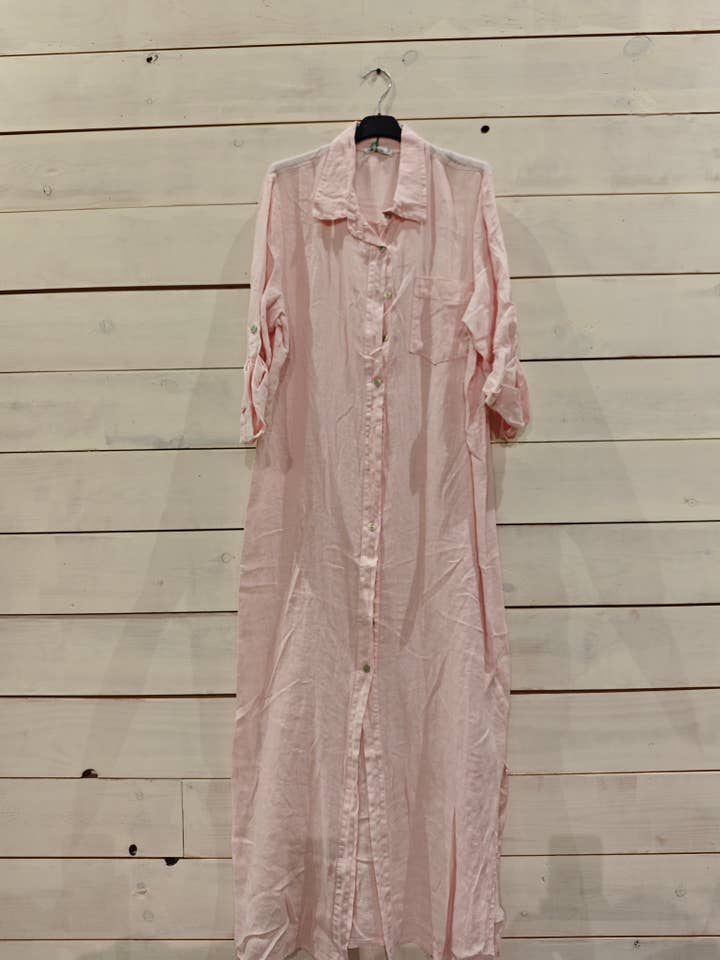 Linos y Textiles - Vendita all'ingrosso Camicia button down - Donna - REF 8827 T-SHIRT LUNGA 100% LINO11