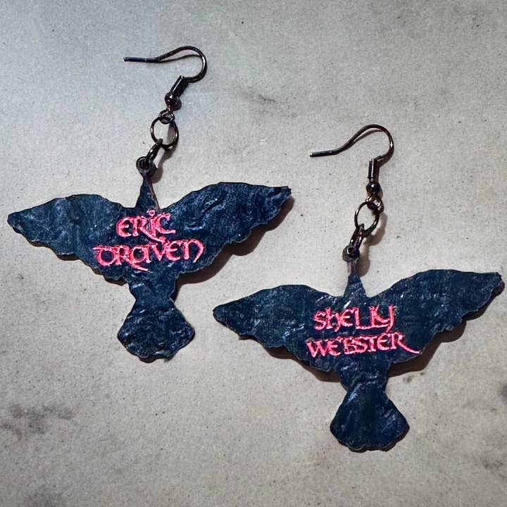 Luna Luma Design - Vendita all'ingrosso Orecchini pendenti - Orecchini in acrilico The Crow Movie Eric & Shelly
