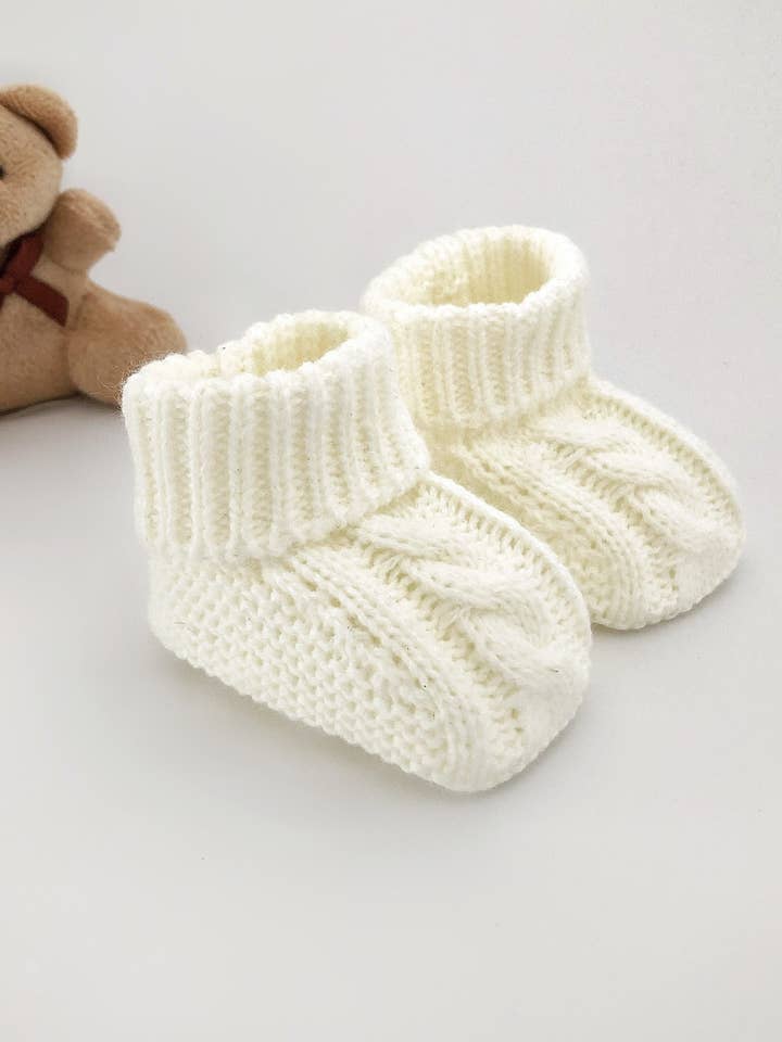 Unisex Crochet Baby Booties for Shower/Baptism Gift #2 for wholesale by Honey Art and Nature