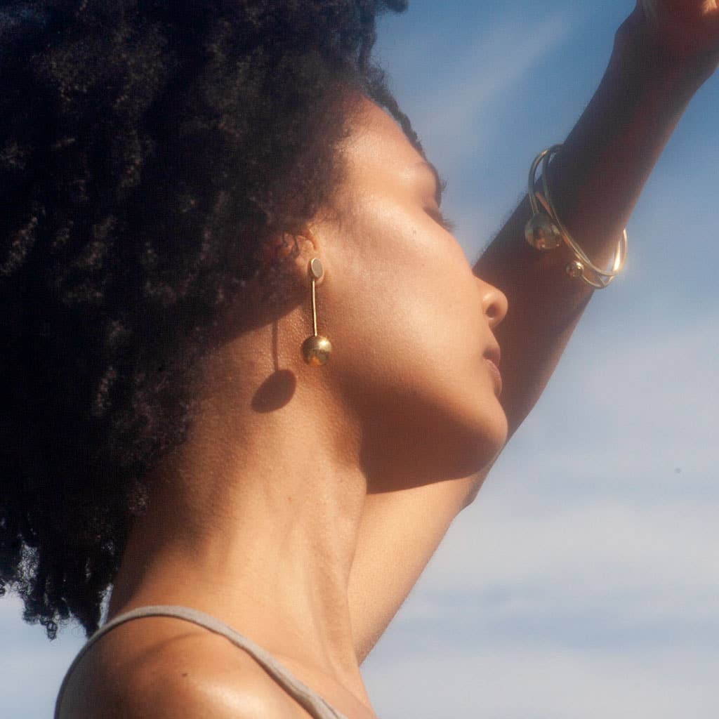 MULXIPLY - Wholesale Dangle Earrings - Strength Pendulum 2-in-1 Earrings | Brass3