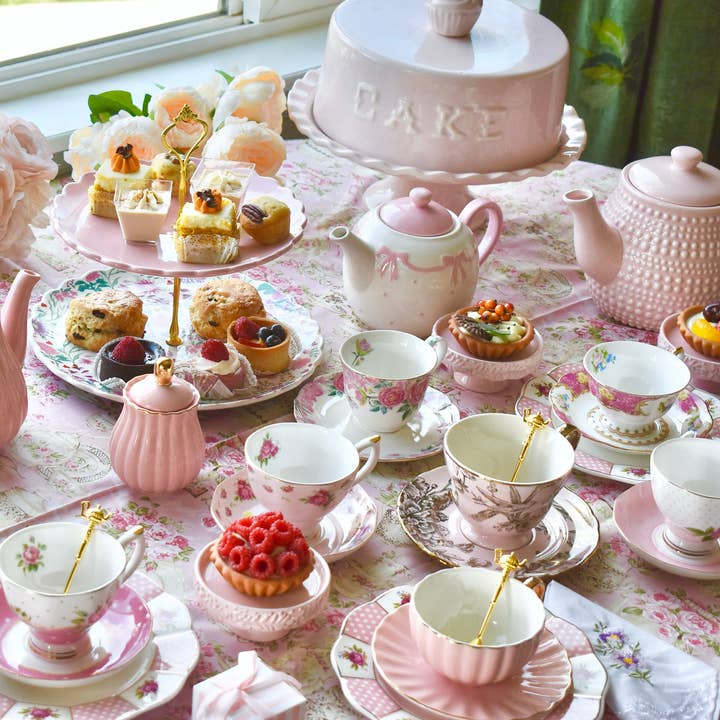 Mismatched Teacups ALL Pink Kendra Scott Love Shack Fancy for wholesale by All Little Cute Things