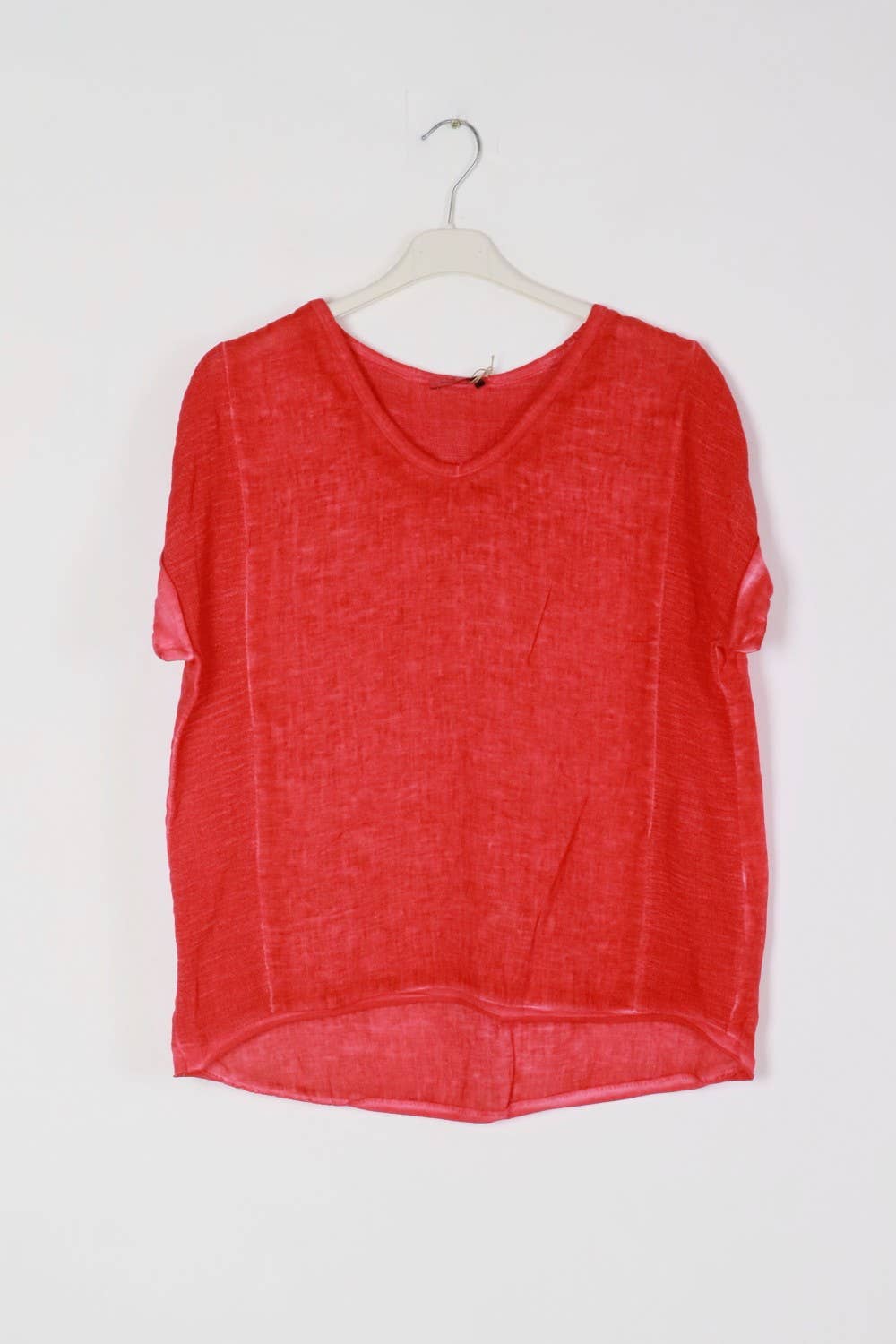 LÉA & LUC - Vente T-shirt – femme - T-Shirt texturé en 100% lin REF. 65132