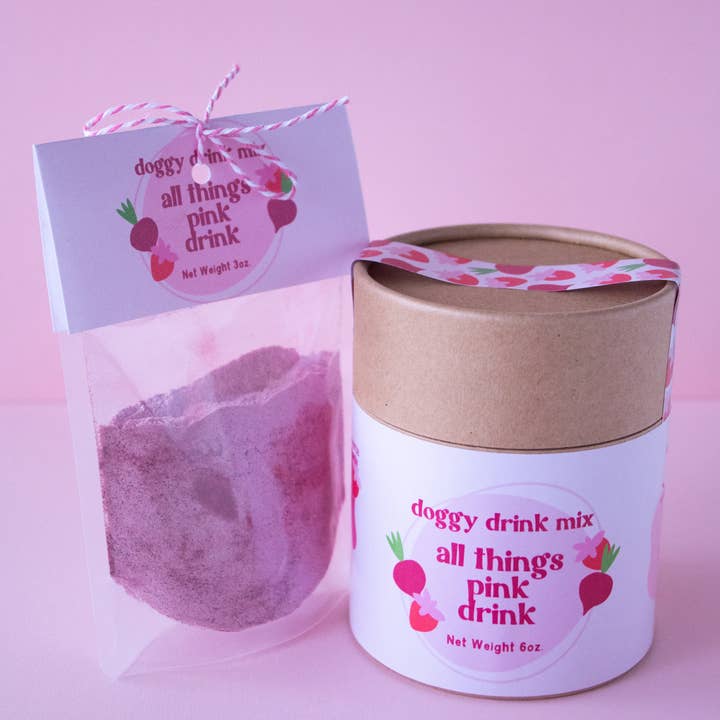 Barkley & Blue - Wholesale Pet Treats - Dog - All Things Pink Drink - Drink Mix for Dogs