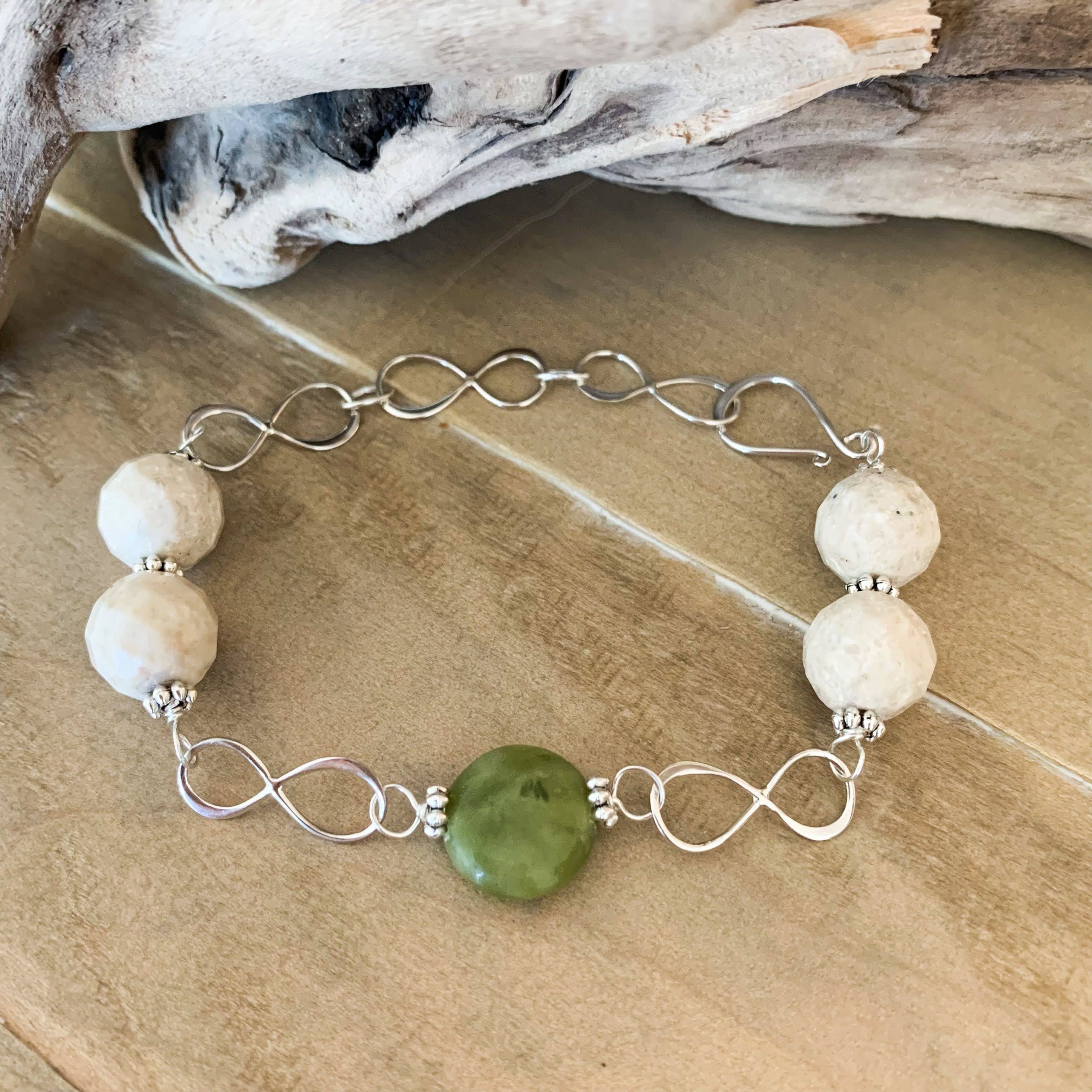 Barefoot on the Bay – Pulseira de missangas por atacado – Coleção irlandesa - pulseiras de infinito de mármore Connemara6