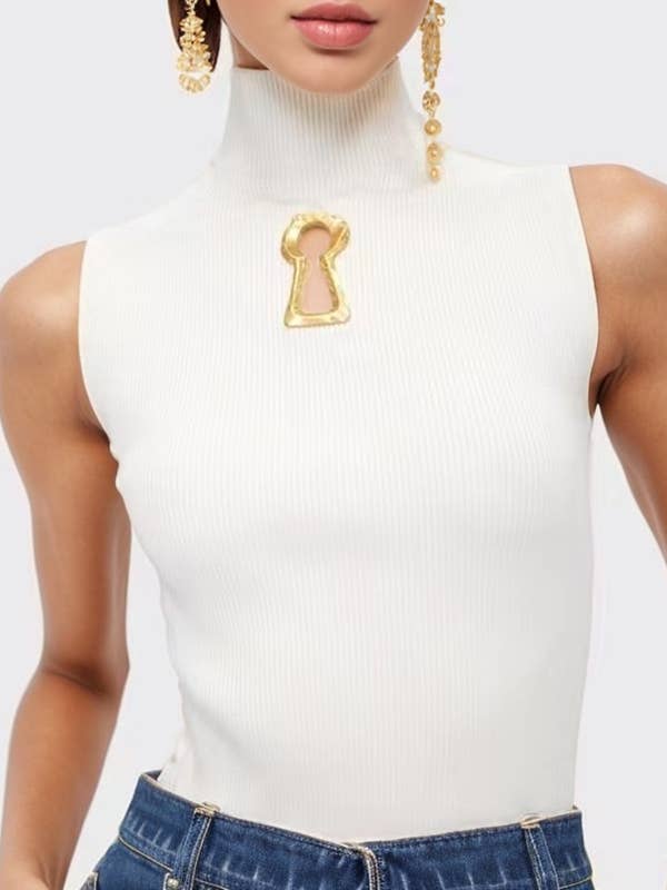 TP46Y High-neck sleeveless vest with keyhole accent and other Purchase Wholesale tpl8497. Free Returns & Net 60 Terms on Faire trending on Faire.