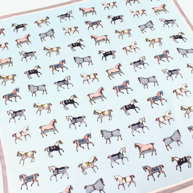 Pretty Persuasions - Wholesale Scarf - Women's - S25089 Horses Square Scarf (21"x21")1