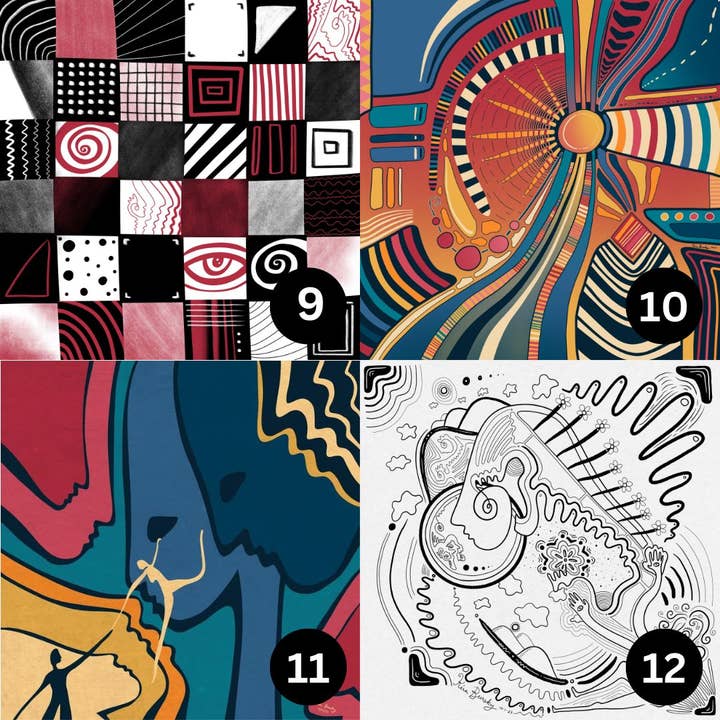 All Around Artsy - Wholesale Throw Pillow Cover - Art Pillowcases8