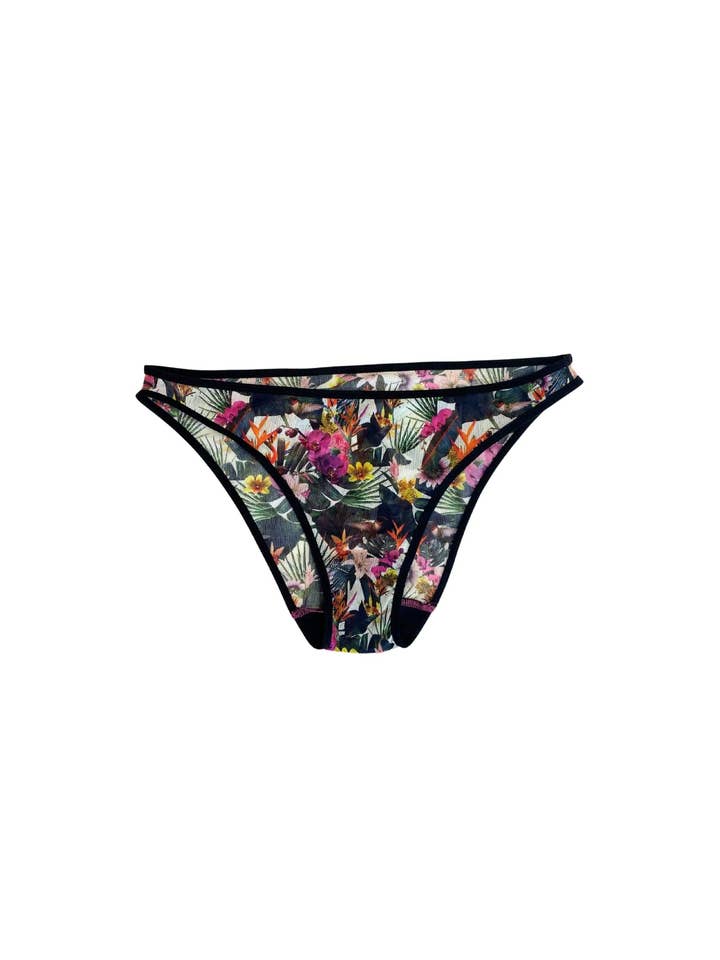 Esquisse Lingerie - Wholesale Underwear - Women's - Tropical Print Tulle Panties4