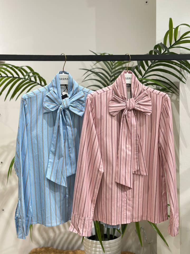 Cotton shirt with Bow for wholesale by ADORA