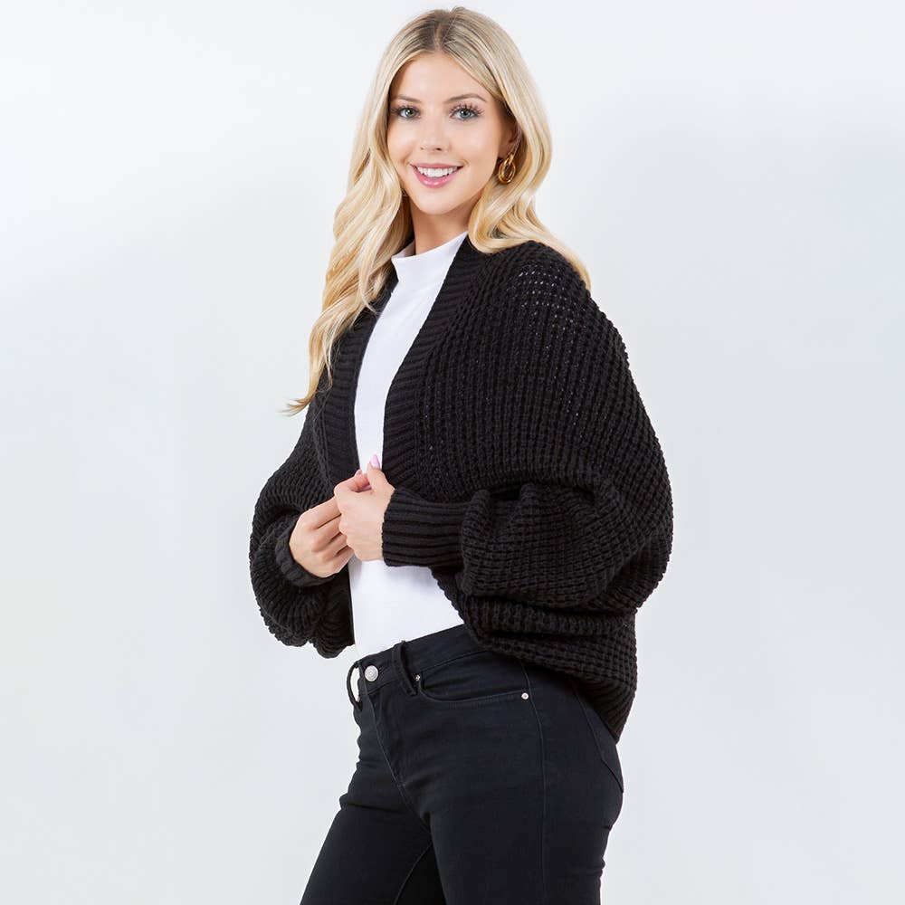 Sensibling Corp. – Engroshandel Cardigan - Dame – Hyggelig åben front strik sjal5
