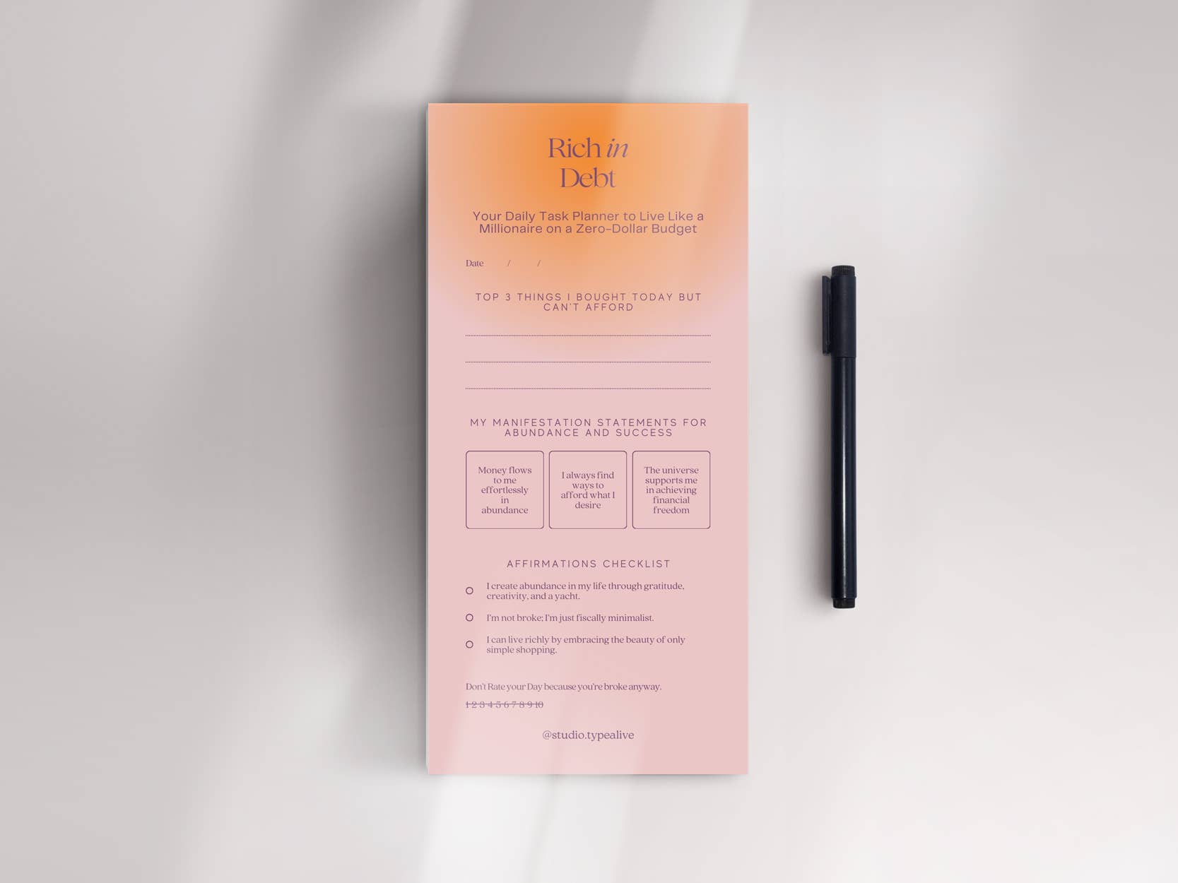 typealive - Wholesale Notepad - Notepad "narrow" / Rich1