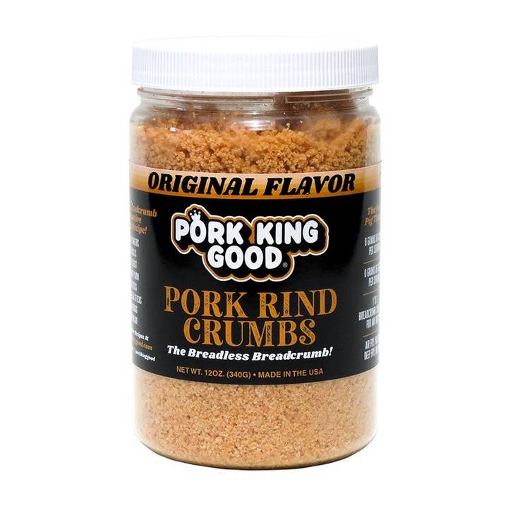Pork King Good – wholesale Dried spice mix – Pork King Good Original Flavor Pork Rinds Crumbs 12oz Jar