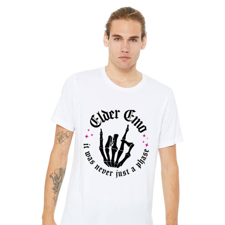 ELDER EMO T-SHIRT for wholesale by Midwest Prints
