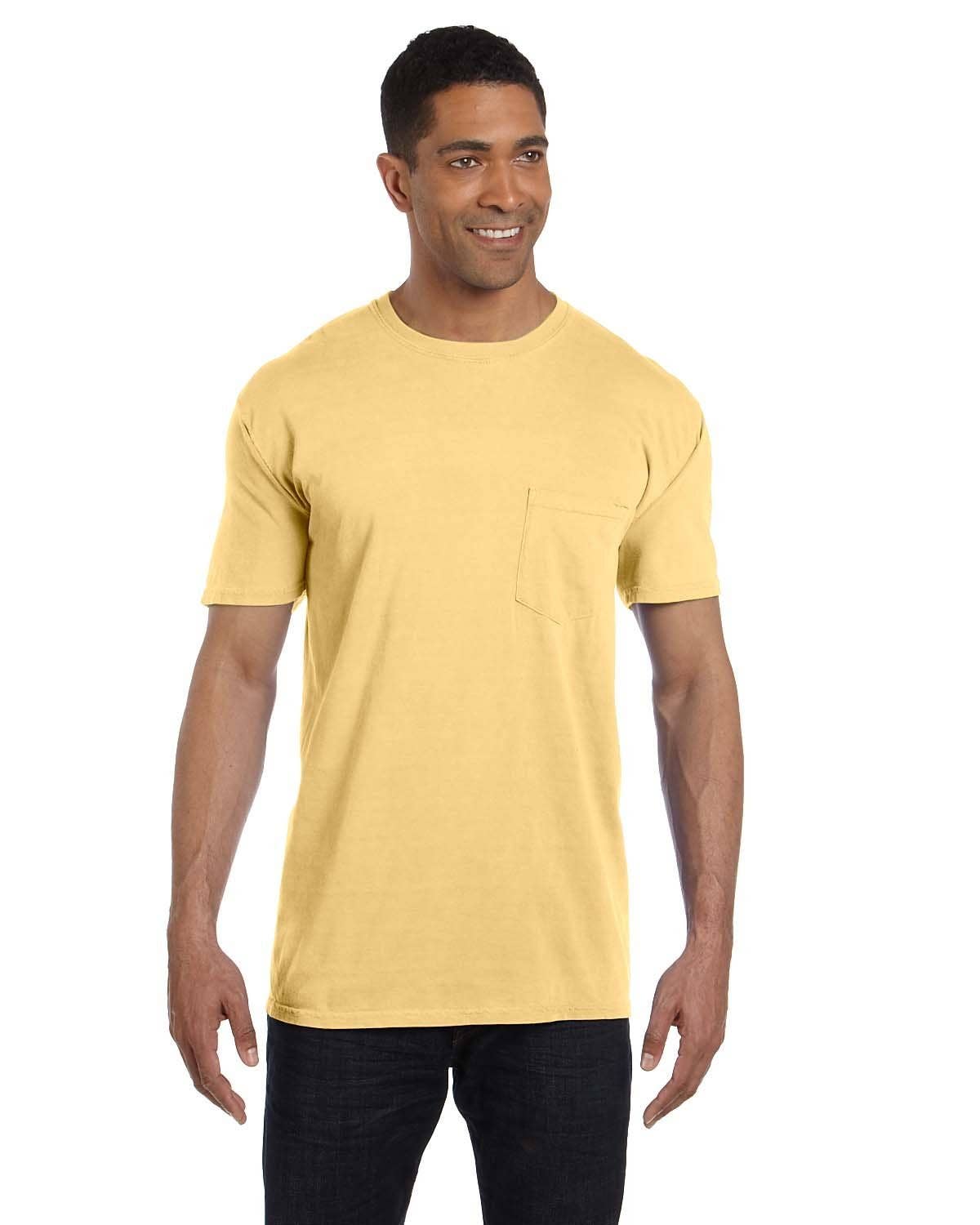 Total Apparel - Wholesale T-Shirt - Unisex - Comfort Colors Garment-Dyed Pocket Blank T-Shirt | 6030CC2