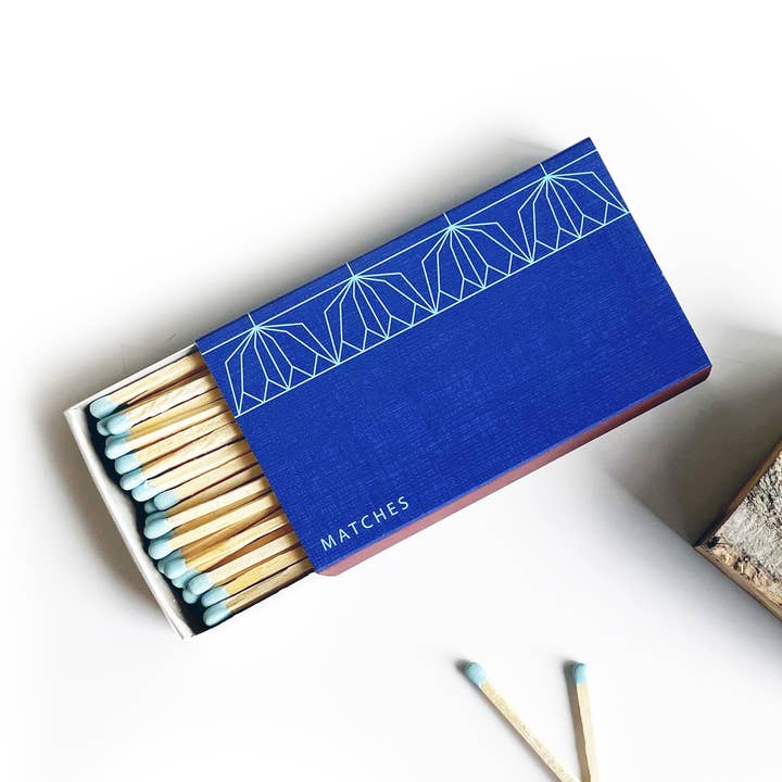 Lotus Blossom Large Matchbox | Botanical Decor | Long Match for wholesale by Studio Portmanteau