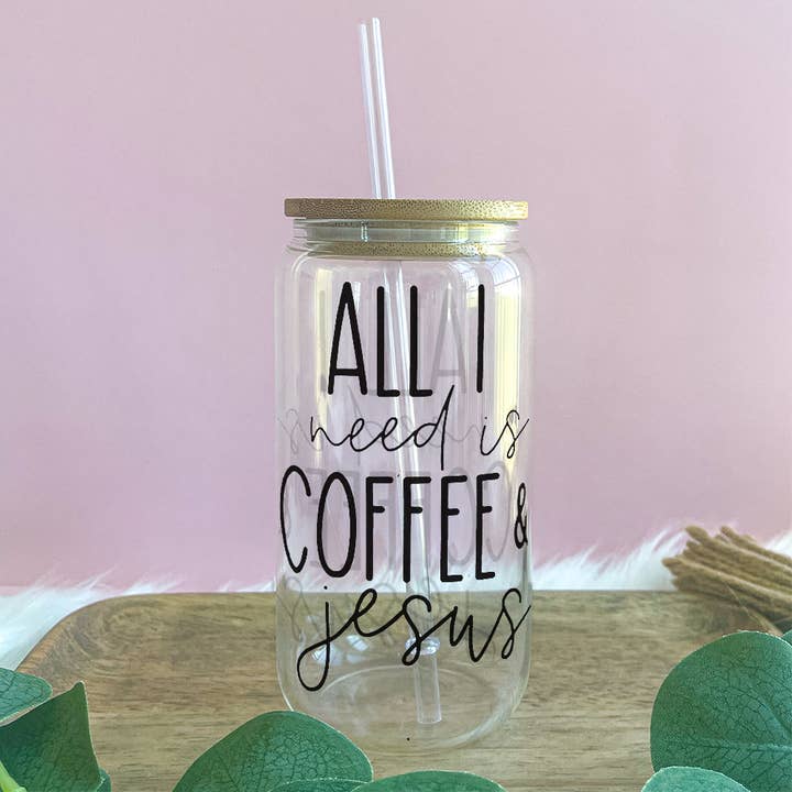 Kaffe + Jesus glasburk för wholesale av Cups4Cuties