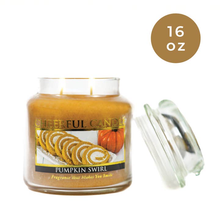 A Cheerful Giver - Wholesale Jar/filled candle - Cheerful Candle (16oz.) - Pumpkin Swirl1