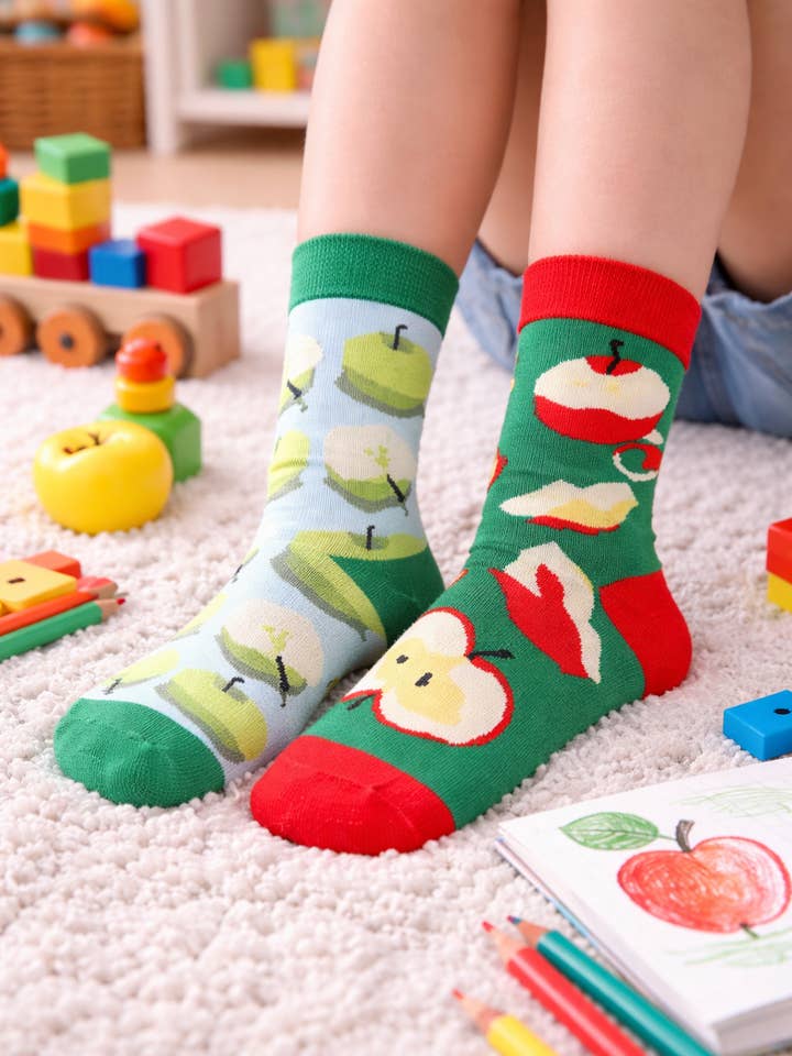 Roliga Äpple Barnstrumpor för wholesale av Marc JoJo