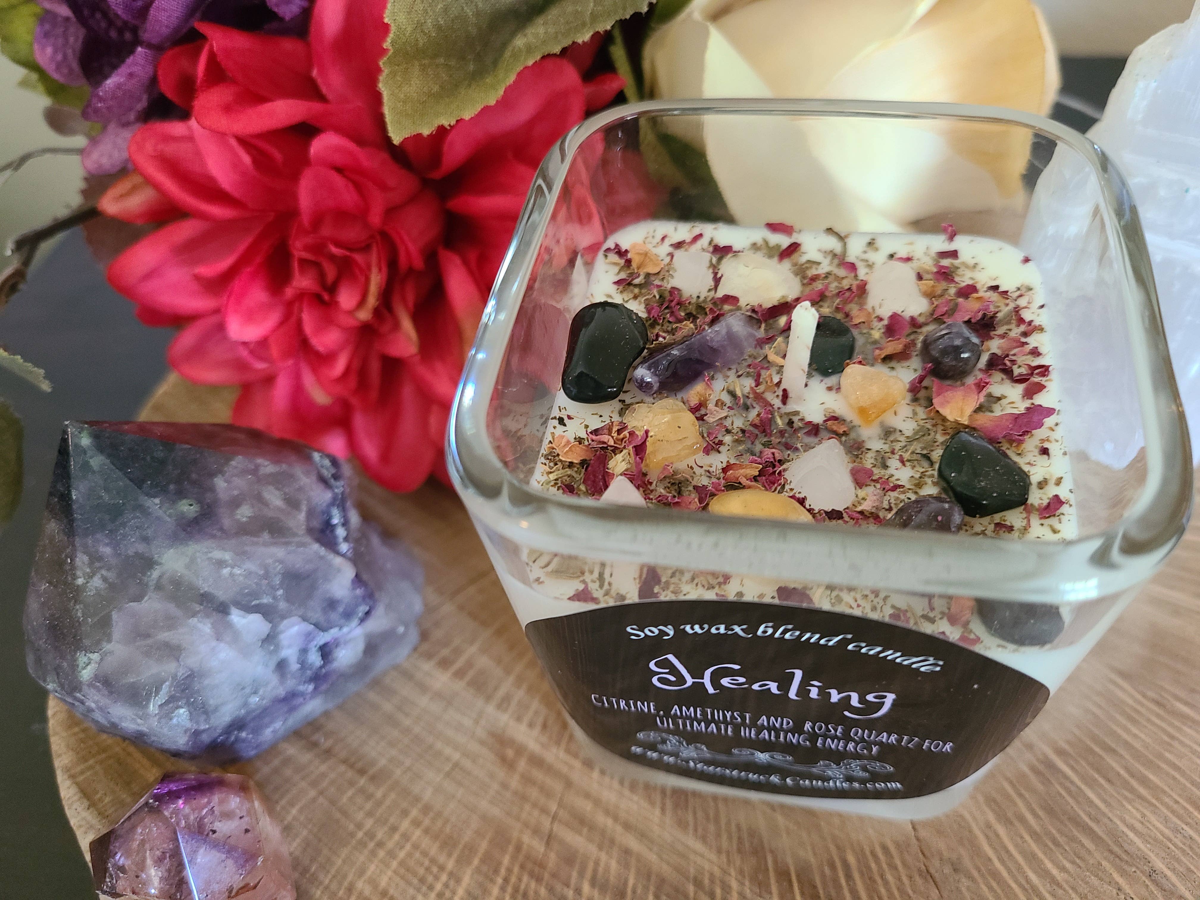 Healing Crystal Intention Candle for wholesale by Starstruck Candles