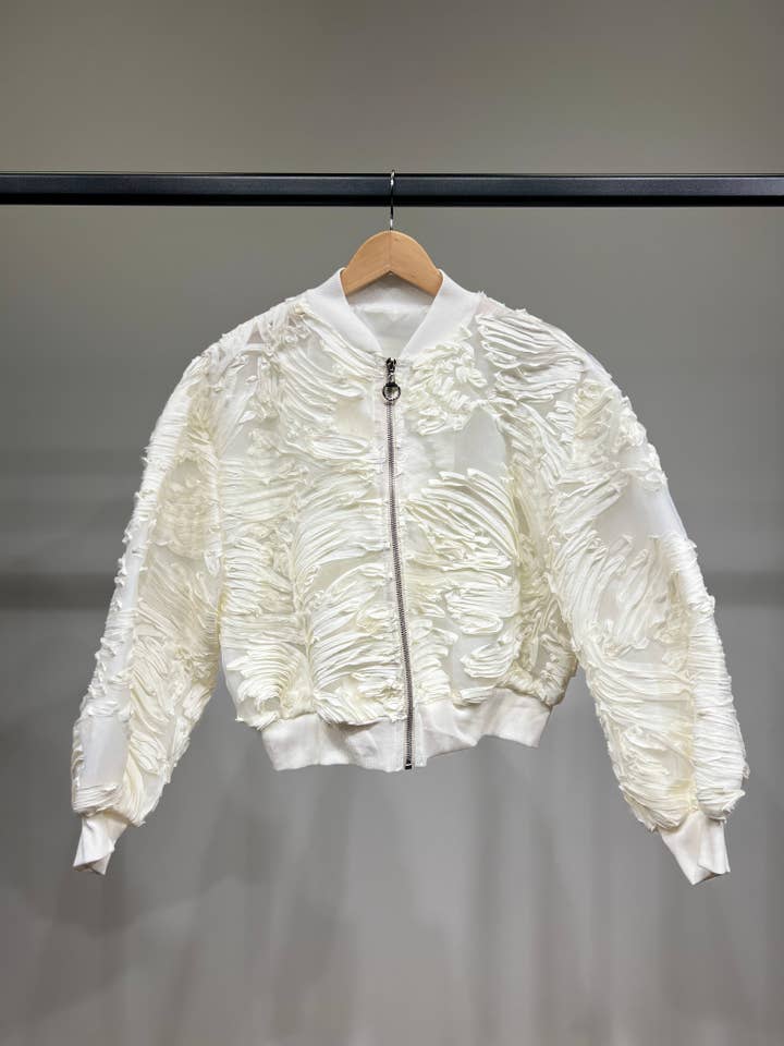 L'Emotion - Wholesale Jacket - Women's - Crinkled Textured Organza Jacket Sewn 100% Polyester2