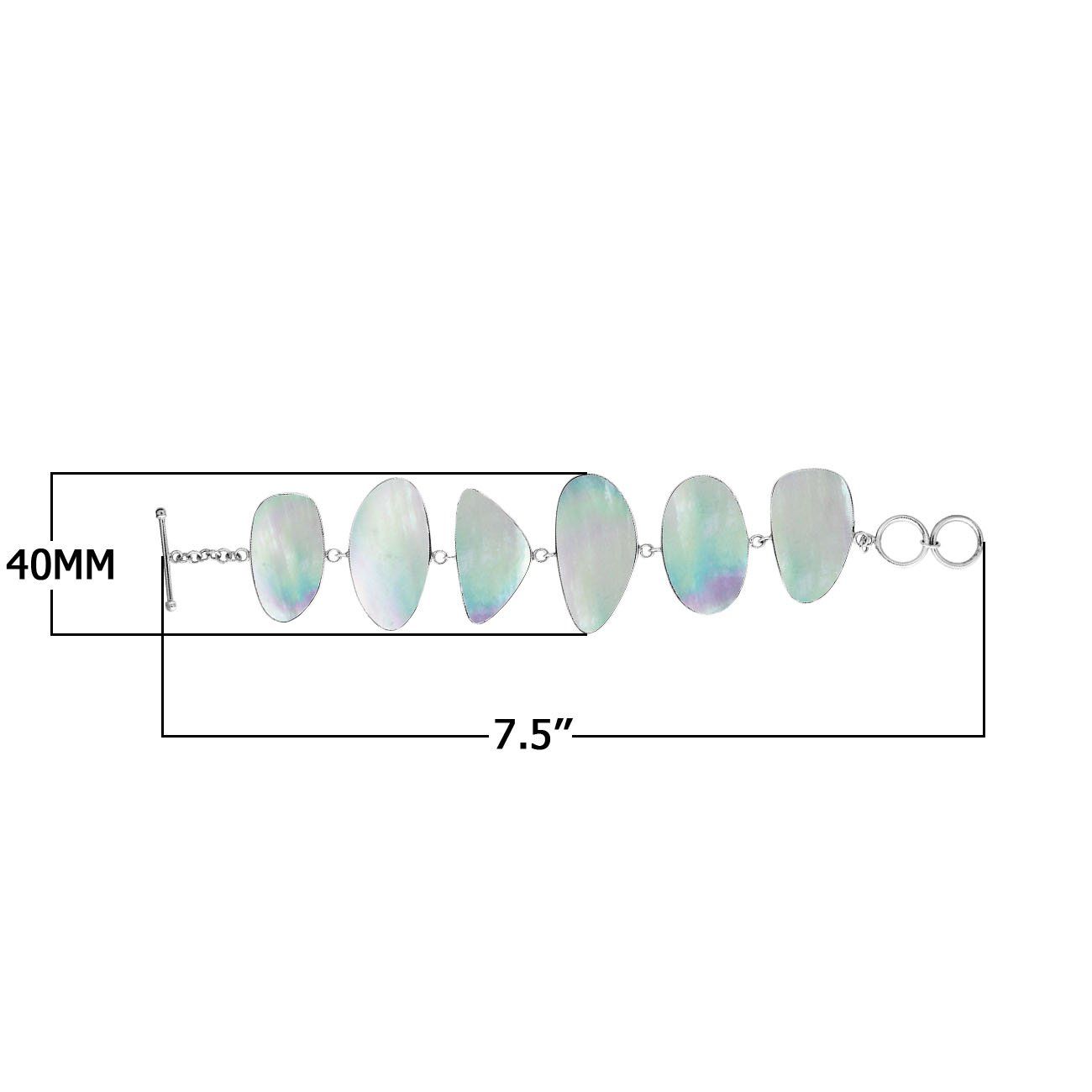 Bali Designs - Wholesale Beaded Bracelet - AB-1078-MOP Mother Of Pearl Sterling Silver Bracelet – Handcrafted in Bali1