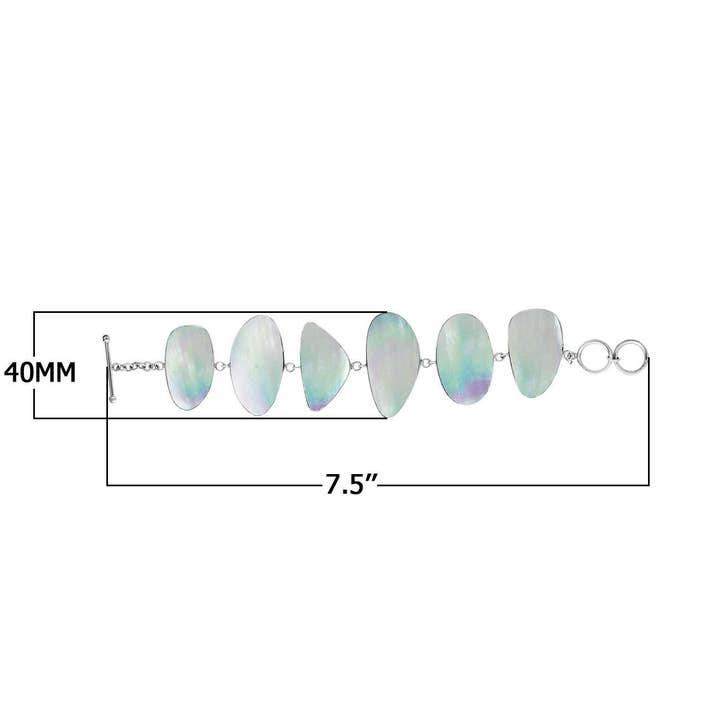 Bali Designs - Wholesale Beaded Bracelet - AB-1078-MOP Mother Of Pearl Sterling Silver Bracelet – Handcrafted in Bali1