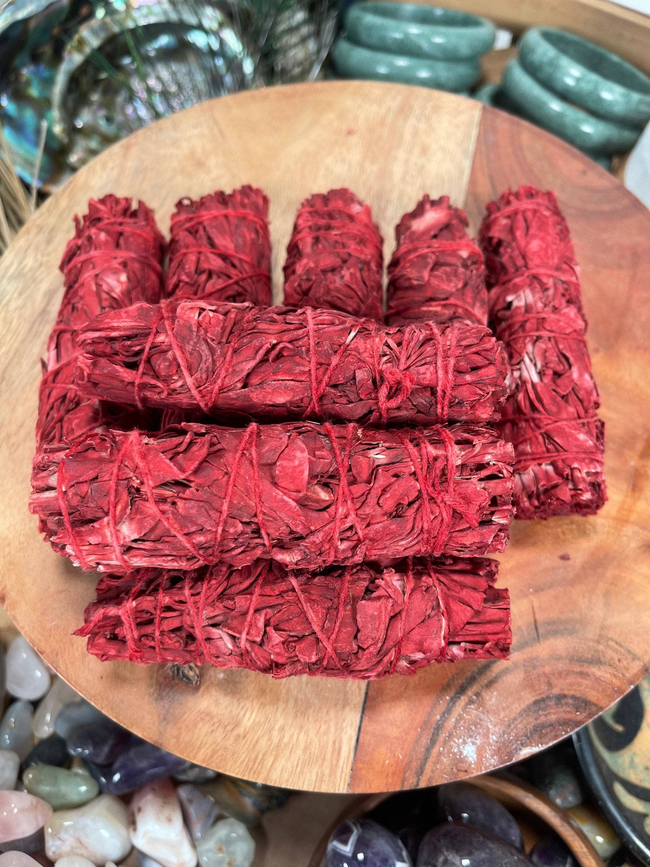 CaNatureLover - Wholesale Sage Bundle - ORGANIC Dragon Blood Sage Smudge Sticks I Dragon Blood Sage High Quality 2 side cutted , high quality  Free Shipping, Smudging kit, Red Sage6