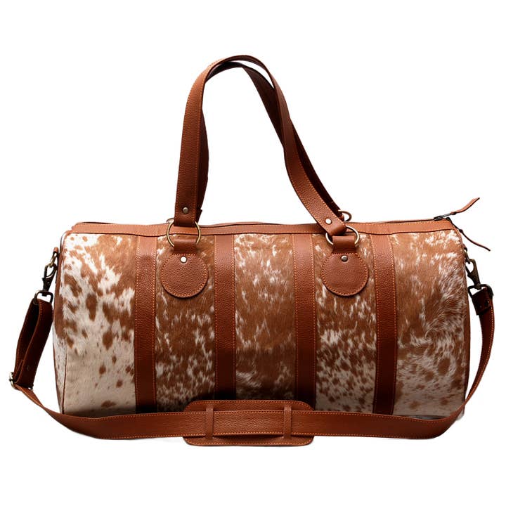 ventinots - Wholesale Weekender Bag - Women's - Chevramel Tan & Dark Coffee Cowhide Duffle Bags |Ventinots2
