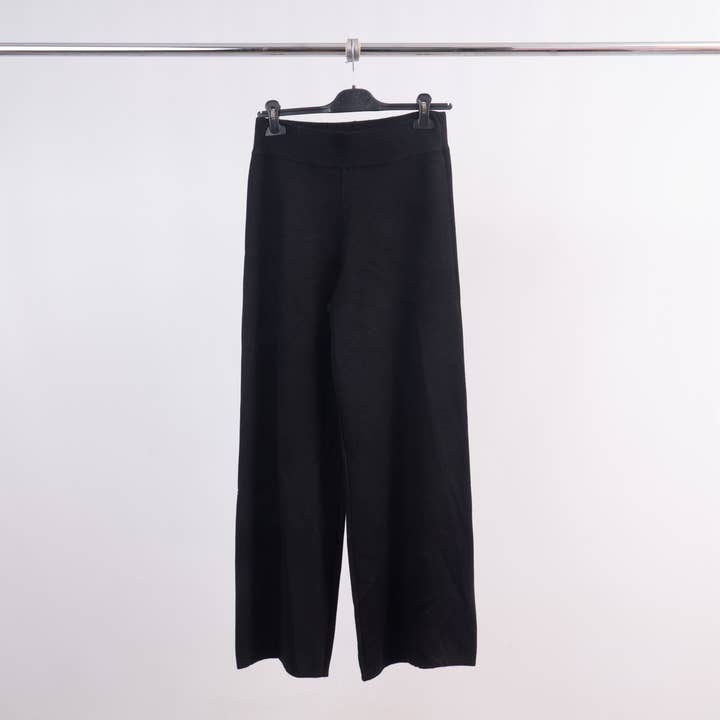 Cecile Wang - Wholesale Pants - Women's - Wide stretch knit pants with elastic waistband DSY83495