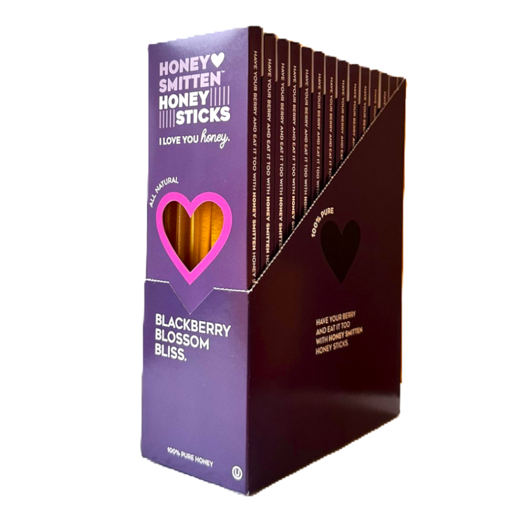 Honey Smitten - Wholesale Honey - Honey Sticks, BLACKBERRY BLOSSOM BLISS. 14 units1