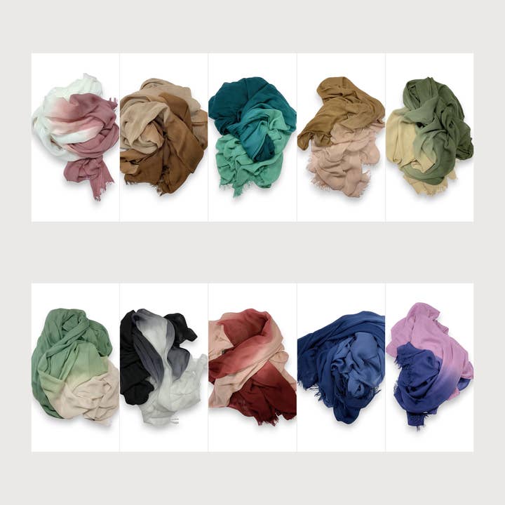 Lili Scarves - Wholesale Scarf - Women's - Ombre Modal Dip Scarf1
