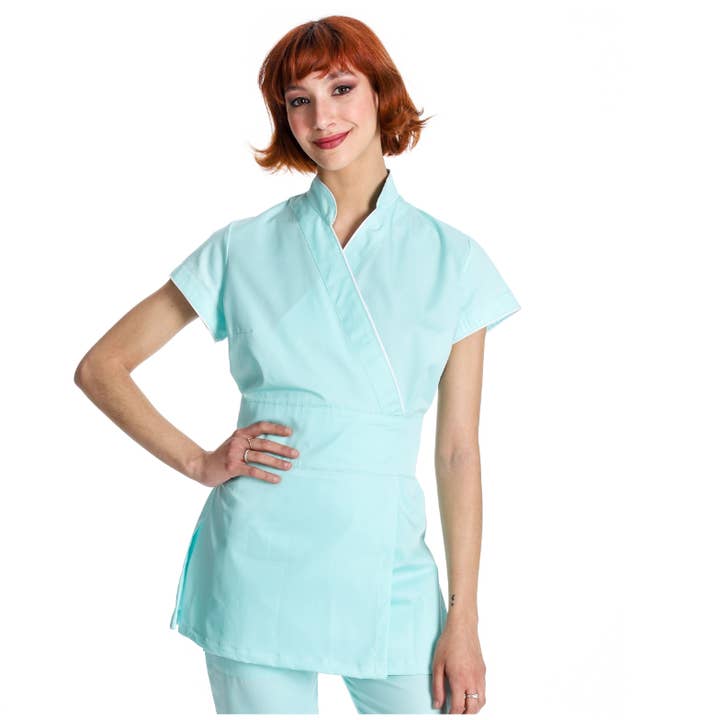 West Rose abbigliamento professionale - Wholesale Apron - JASMINE GREEN TIFFANY WORK KIMONO