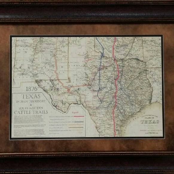 Carte des sentiers de bétail pour la vente par Picture King