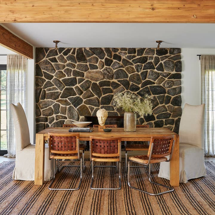 Natural Sycamore Striped Jute Area Rug for wholesale on Faire6