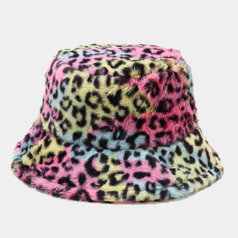 Dipped Shop - Venta al por mayor Gorro estilo pescador - Mujer - Versátiles sombreros de pescador gruesos con estampado de leopardo DPBH03254